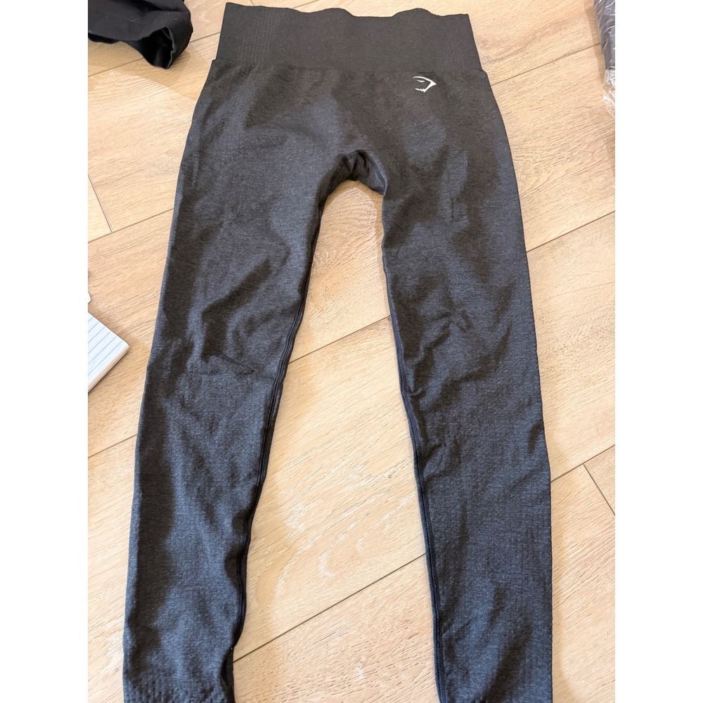 Gymshark Vital Seamless Leggings Womens Medium Charcoal Grey Marl High Waist 239